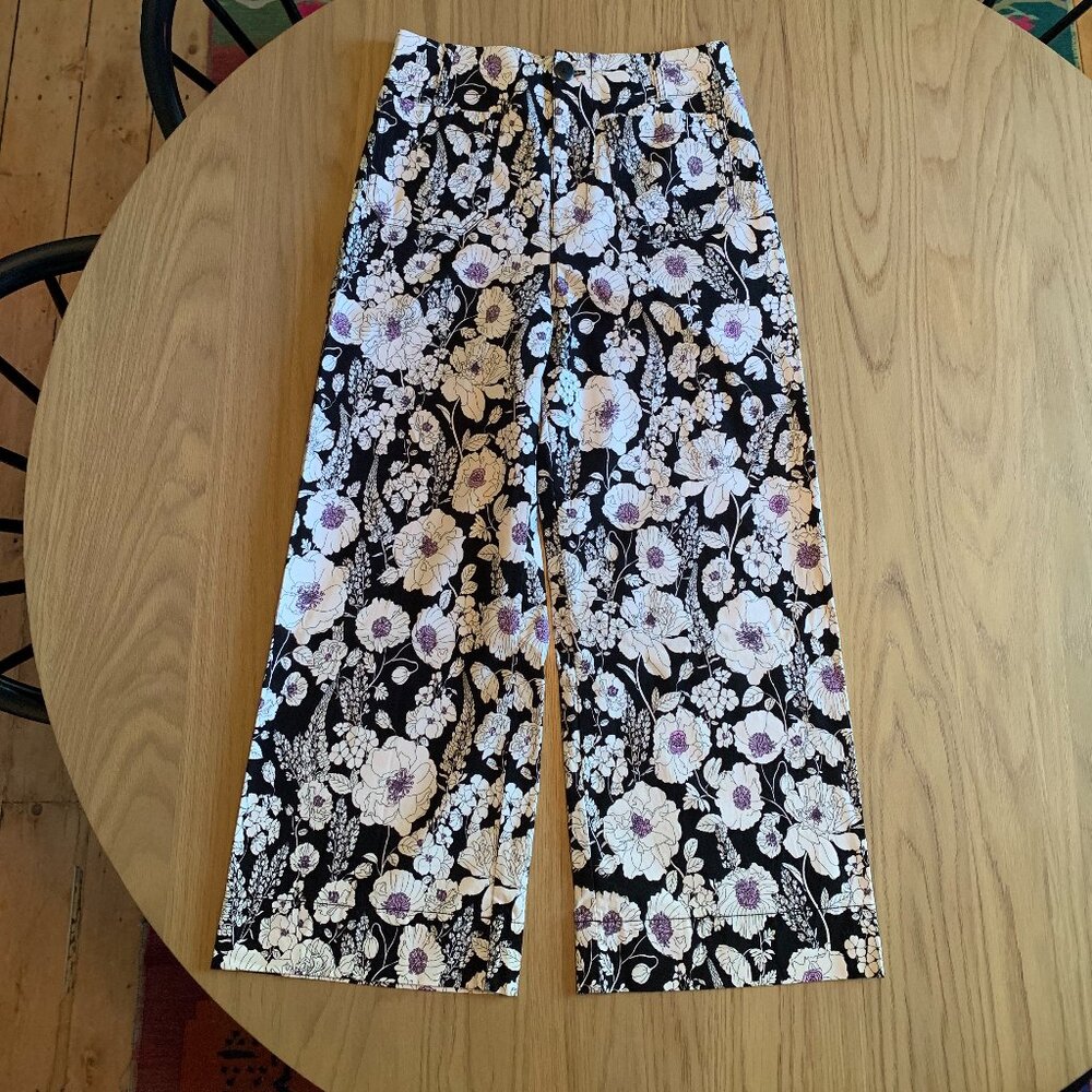 NWOT Anthropologie Colette Cropped Wide Leg Pants by Maeve